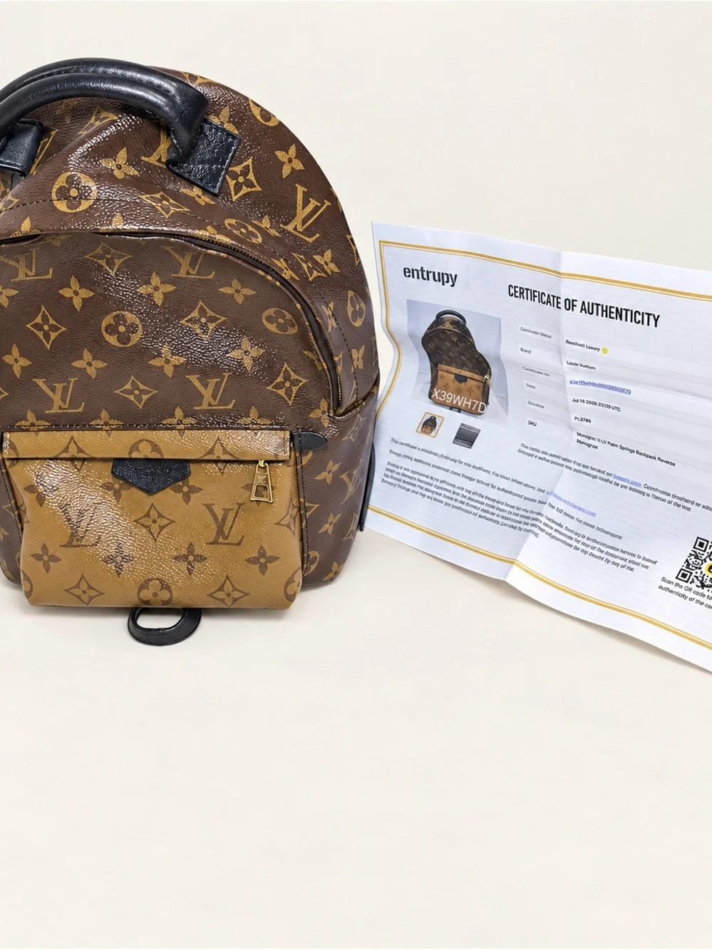 Louis Vuitton Brown Monogram Canvas Mini Backpack authentic